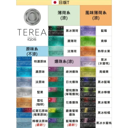 日版TEREA煙彈 日T菸彈 IQOS ILUMA加熱煙機專用彈 口味齊全 台灣現貨